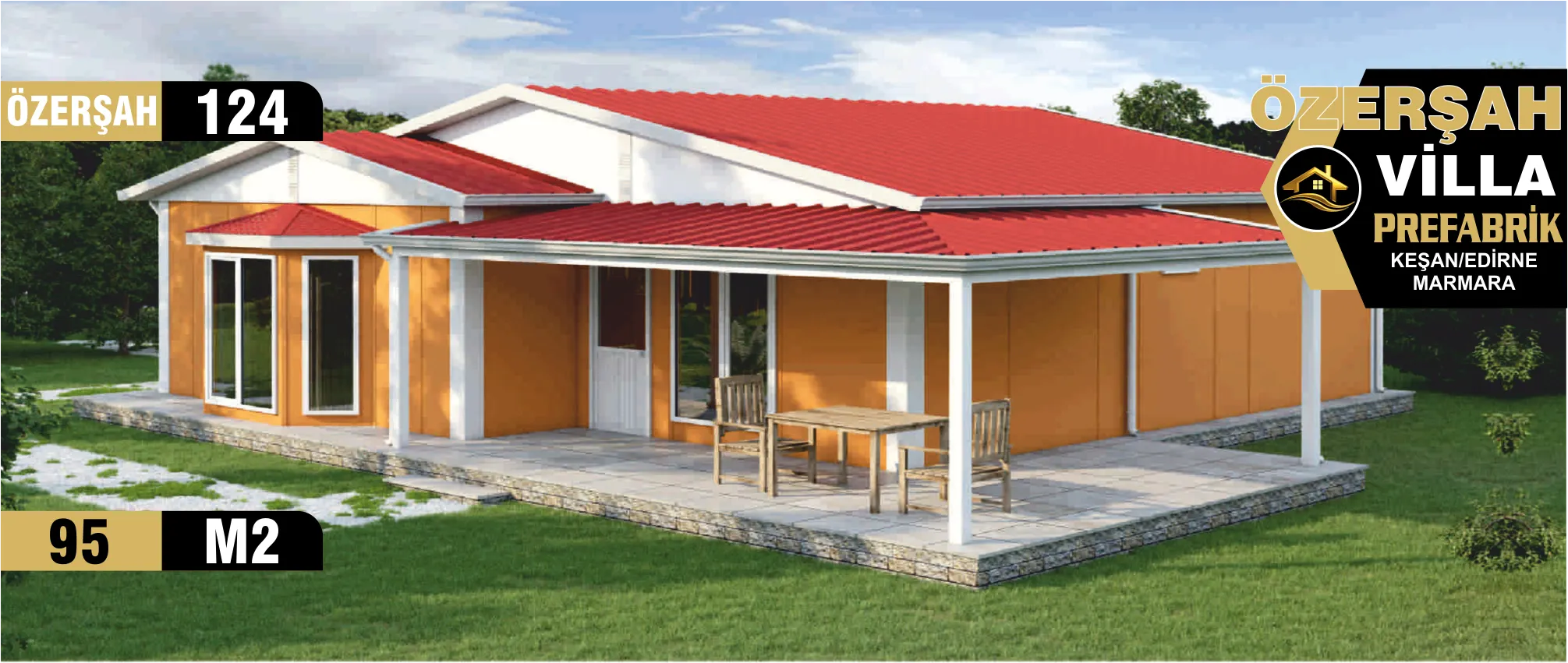 124 - 95m² Tek Katlı Prefabrik Ev